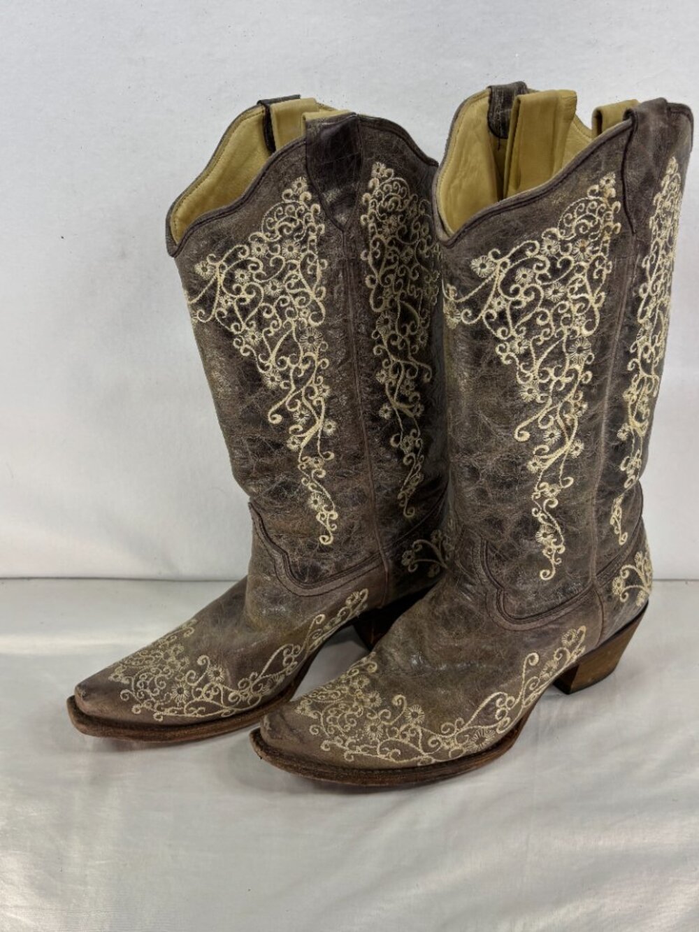 Corral Womens Embroidered Western Tall Cowboy Boots Size 9 1/2 Registered - Picture 12 of 16